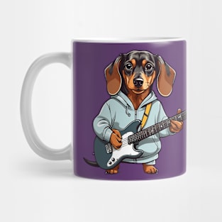 Dachshund Playing Guitar Mug